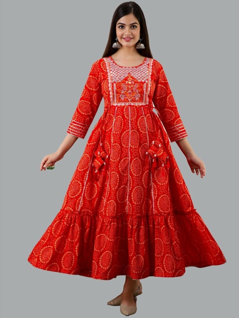 KALINI Women Multicoloured Ethnic Motifs Printed Flared Sleeves Thread Work Anarkali Kurta, Multi
KALINI Women Multicoloured Ethnic Motifs Printed Flared Sleeves Thread Work Anarkali Kurta, Multi