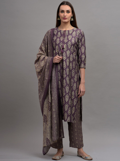KALINI Women Assorted Ethnic Motifs Printed Pure Cotton Kurta with Trousers & Dupatta
KALINI Women Assorted Ethnic Motifs Printed Pure Cotton Kurta with Trousers & Dupatta