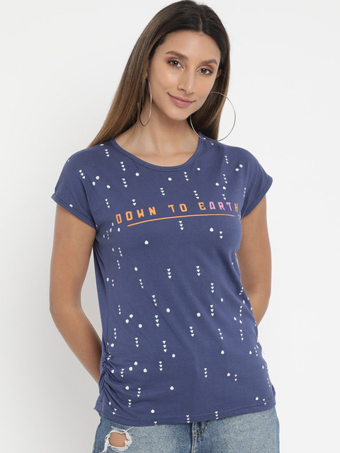 V2 Value & Variety Women Blue Typography Printed Top
V2 Value & Variety Women Blue Typography Printed Top
