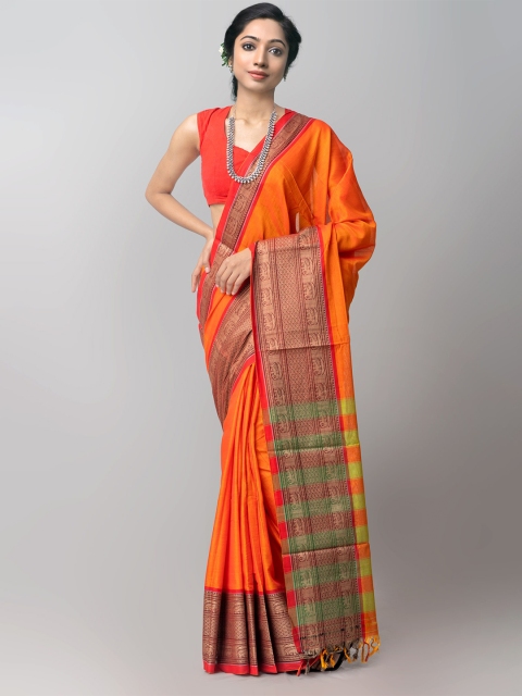 Unnati Silks Orange Woven Design Pure Handloom Sustainable Pavani Narayanpet Cotton Saree
Unnati Silks Orange Woven Design Pure Handloom Sustainable Pavani Narayanpet Cotton Saree