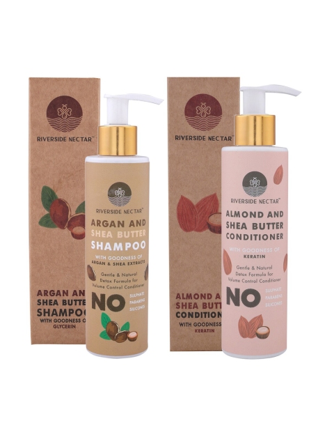 Riverside Nectar Set of 2 Aloe-Vera with Vitamin E Shampoo & Argan Hydrating and Repairing Conditioner, 400 ml, Brown
Riverside Nectar Set of 2 Aloe-Vera with Vitamin E Shampoo & Argan Hydrating and Repairing Conditioner, 400 ml, Brown