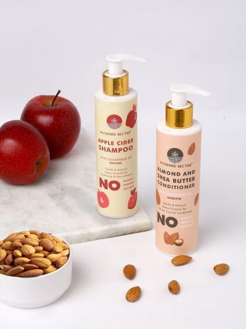 Riverside Nectar Set of 2 Aloe-Vera with Vitamin E Shampoo & Almond with Keratin Volume Control Conditioner, Brown
Riverside Nectar Set of 2 Aloe-Vera with Vitamin E Shampoo & Almond with Keratin Volume Control Conditioner, Brown