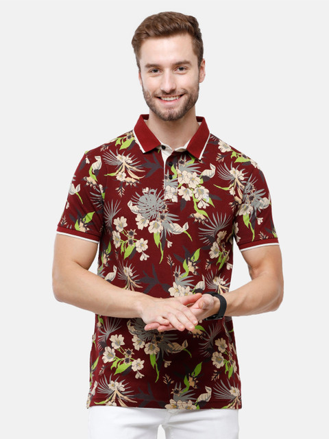 Swiss Club Men Red & persian plum Floral Printed Polo Collar Pockets Slim Fit T-shirt
Swiss Club Men Red & persian plum Floral Printed Polo Collar Pockets Slim Fit T-shirt