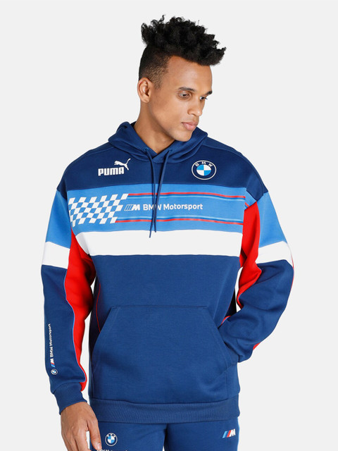 PUMA Motorsport Men Blue Colourblocked BMW Hooded Motorsports Sweatshirt 
PUMA Motorsport Men Blue Colourblocked BMW Hooded Motorsports Sweatshirt