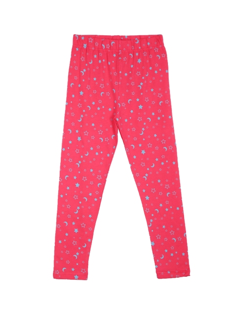 Cherokee Girls Pink Printed Ankle-Leggings