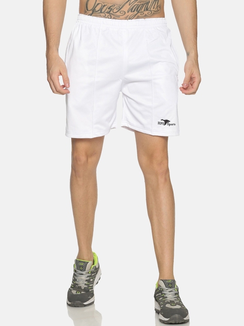 HPS Sports Men White Sports Shorts