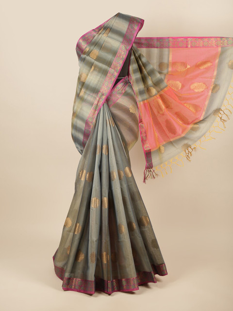 Pothys Grey & Pink Ethnic Motifs Zari Manipuri Cotton Saree
Pothys Grey & Pink Ethnic Motifs Zari Manipuri Cotton Saree