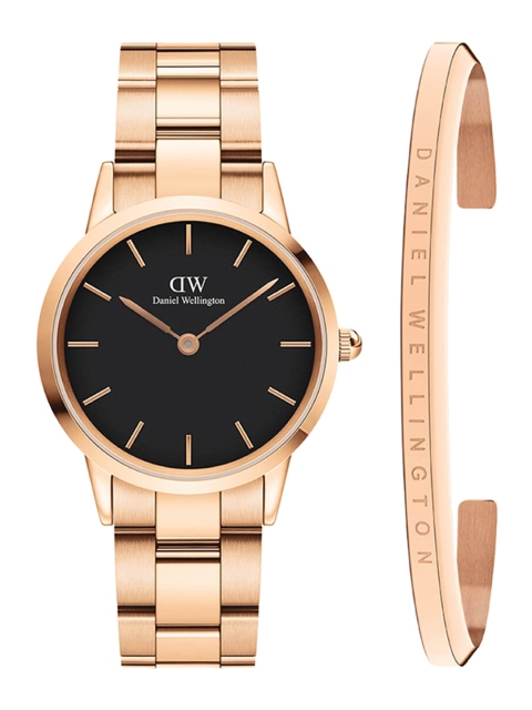 Daniel Wellington Women Rose Gold-Toned & Black Stainless Steel Watch Gift Set DW00501261
Daniel Wellington Women Rose Gold-Toned & Black Stainless Steel Watch Gift Set DW00501261