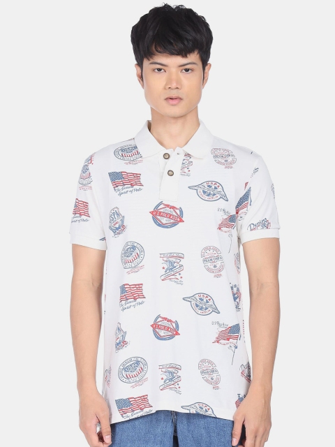 U.S. Polo Assn. Denim Co. Men Off White & Blue Printed Polo Collar Pure Cotton T-shirt
U.S. Polo Assn. Denim Co. Men Off White & Blue Printed Polo Collar Pure Cotton T-shirt