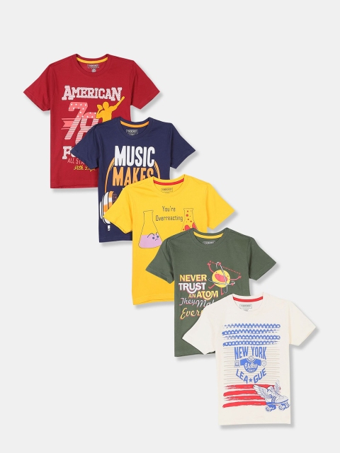 Cherokee Boys Pack of 5 Assorted Printed Applique T-shirt