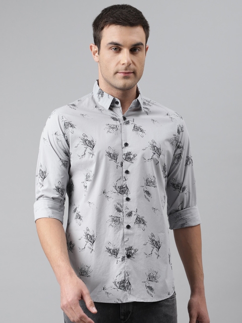 Dennis Lingo Men Grey & Black Comfort Slim Fit Floral Printed Pure Cotton Casual Shirt
Dennis Lingo Men Grey & Black Comfort Slim Fit Floral Printed Pure Cotton Casual Shirt