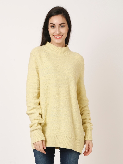 NoBarr Women Yellow Longline Pullover