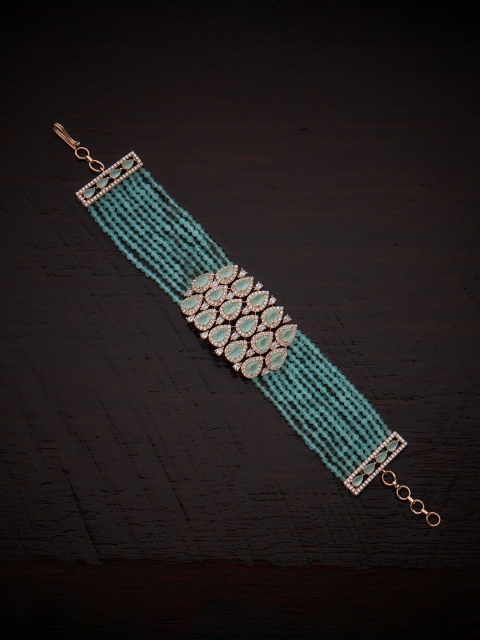 Kushal's Fashion Jewellery Women Turquoise Blue Cubic Zirconia Rose Gold-Plated Bracelet
Kushal's Fashion Jewellery Women Turquoise Blue Cubic Zirconia Rose Gold-Plated Bracelet