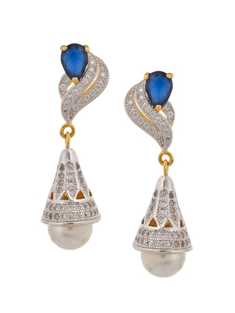 Tistabene White & Blue Contemporary Drop Earrings
