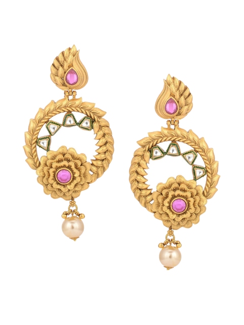 Tistabene Gold-Plated Contemporary Drop Earrings