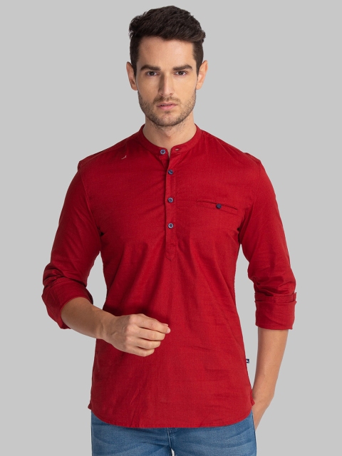Parx Men Red Slim Fit Casual Shirt