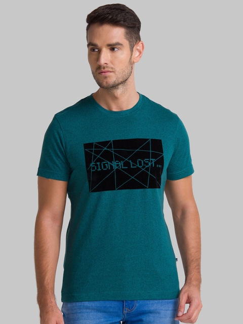 Parx Men Green Regular Fit Graphic Printed T-shirt
