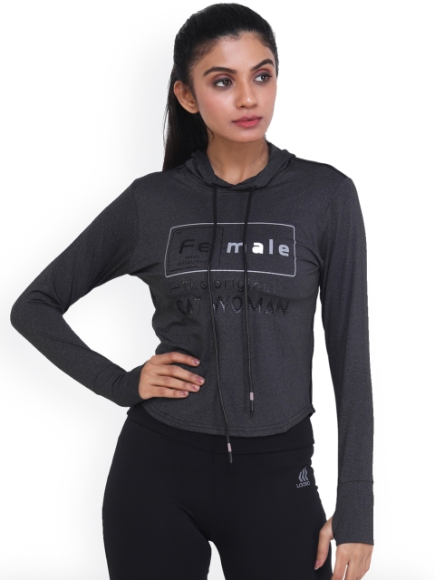 LAASA SPORTS Women Grey Typography Printed Hooded Crop Training or Gym Sporty Jacket
LAASA SPORTS Women Grey Typography Printed Hooded Crop Training or Gym Sporty Jacket