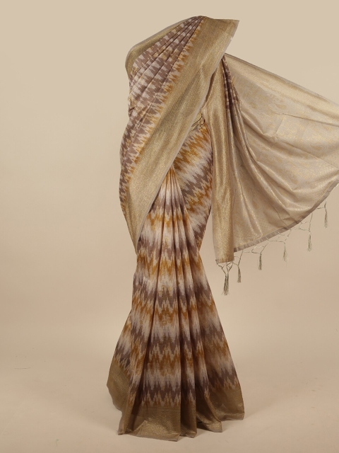 Pothys Multi Color Abstract Woven Design Jute Silk Saree