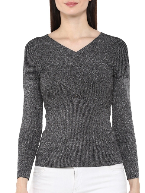 Ted Baker Women Cotton Black & Beige Pullover
