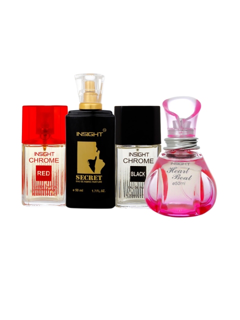 INSIGHT Set of Men Chrome Red & Black Eau De Parfums & Women Secret & Heart Beat EDP, Multi
INSIGHT Set of Men Chrome Red & Black Eau De Parfums & Women Secret & Heart Beat EDP, Multi