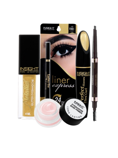 INSIGHT Set of Eyeshadow, Eyeliner Pen, Mascara, Eyebrow Pencil & Eyeshadow Base Primer, Multi
INSIGHT Set of Eyeshadow, Eyeliner Pen, Mascara, Eyebrow Pencil & Eyeshadow Base Primer, Multi