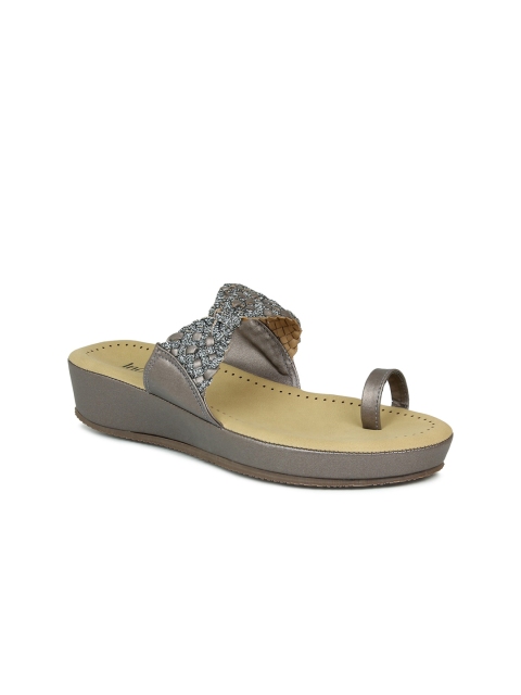 Inc 5 Grey Embellished Flatform Heels