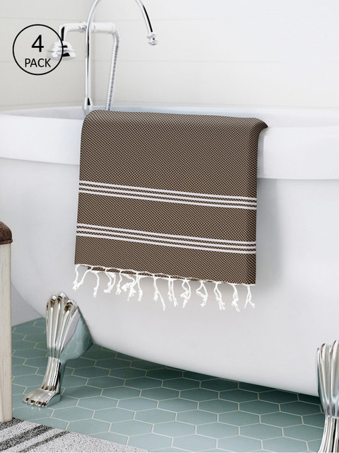Story@home Set Of 4 Checked 200 GSM Pure Cotton Towels, Brown
Story@home Set Of 4 Checked 200 GSM Pure Cotton Towels, Brown
