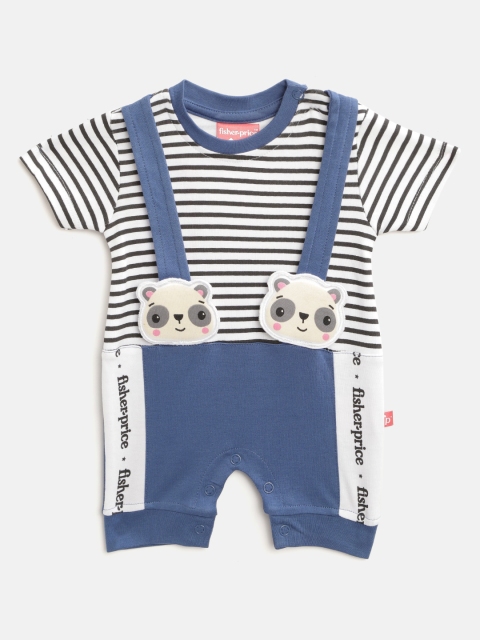 Fisher Price X Moms Love Infant Boys White & Navy Blue Striped Applique Cotton Rompers
Fisher Price X Moms Love Infant Boys White & Navy Blue Striped Applique Cotton Rompers