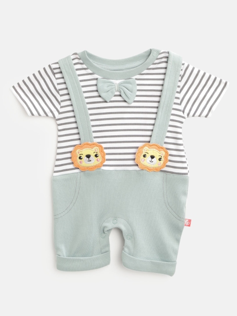 Fisher Price X Moms Love Infant Boys White & Mint Green Striped Applique Cotton Rompers
Fisher Price X Moms Love Infant Boys White & Mint Green Striped Applique Cotton Rompers