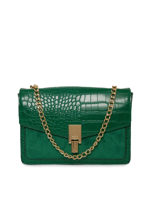 ALDO Green Textured Structured Satchel