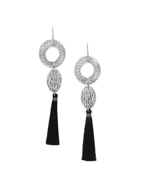 Wild & Free Black Geometric Drop Earrings