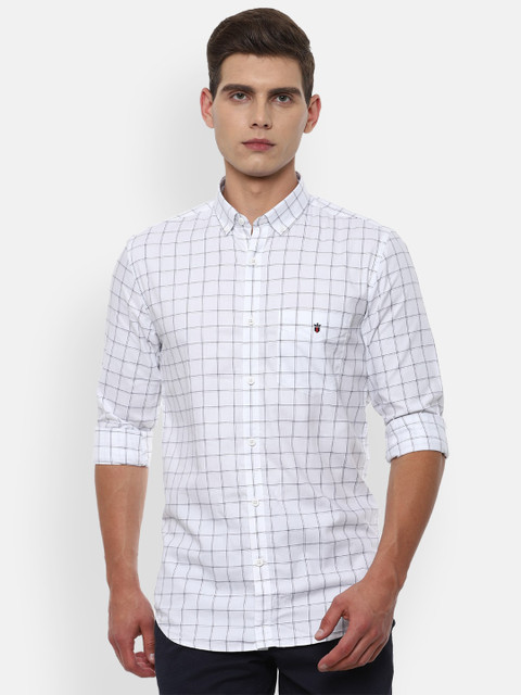 Louis Philippe Sport Men White Slim Fit Checked Cotton Casual Shirt 
Louis Philippe Sport Men White Slim Fit Checked Cotton Casual Shirt