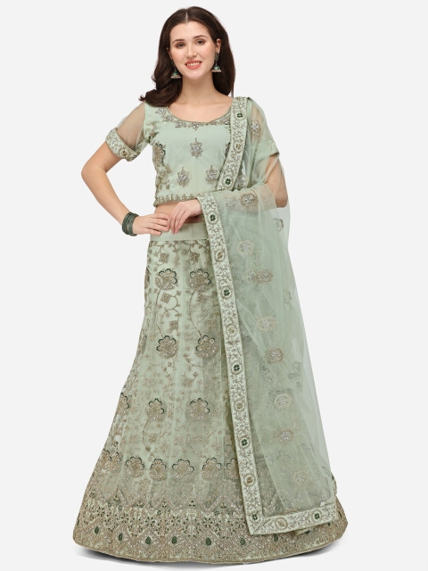 Netram Women Green Embroidered Semi-Stitched Lehenga & Unstitched Blouse with Dupatta
Netram Women Green Embroidered Semi-Stitched Lehenga & Unstitched Blouse with Dupatta