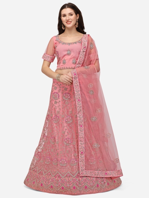 Netram Women Pink Embroidered Semi-Stitched Lehenga & Unstitched Blouse with Dupatta
Netram Women Pink Embroidered Semi-Stitched Lehenga & Unstitched Blouse with Dupatta