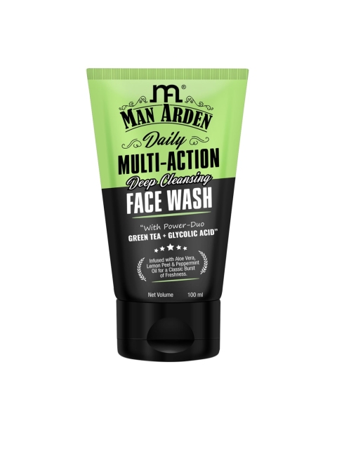 Man Arden Daily Multi-Action Deep Cleansing Face Wash Green Tea + Glycolic Acid - 100 ml, Black
Man Arden Daily Multi-Action Deep Cleansing Face Wash Green Tea + Glycolic Acid - 100 ml, Black
