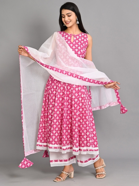 Bavaria Women Pink Ethnic Motifs Printed Empire Pure Cotton Kurta with Palazzos & With Dupatta
Bavaria Women Pink Ethnic Motifs Printed Empire Pure Cotton Kurta with Palazzos & With Dupatta