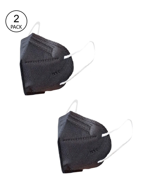 OOMPH Unisex Pack Of 2 Grey Solid 5-Ply Reusable Anti-Pollution KN95 Face Masks, Black
OOMPH Unisex Pack Of 2 Grey Solid 5-Ply Reusable Anti-Pollution KN95 Face Masks, Black