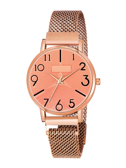 Rage Enterprise Women Gold-Toned Brass Dial & Rose Gold Toned Bracelet Style Straps Analogue Watch RW860G
Rage Enterprise Women Gold-Toned Brass Dial & Rose Gold Toned Bracelet Style Straps Analogue Watch RW860G