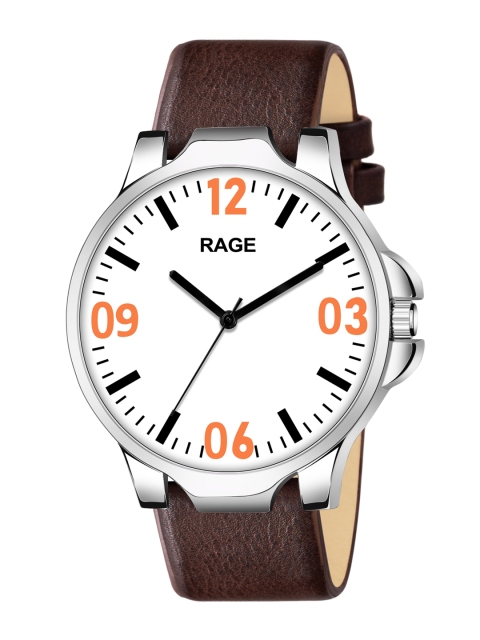 Rage Enterprise Men White Dial & Brown Leather Bracelet Style Analogue Watch RW752BR
Rage Enterprise Men White Dial & Brown Leather Bracelet Style Analogue Watch RW752BR
