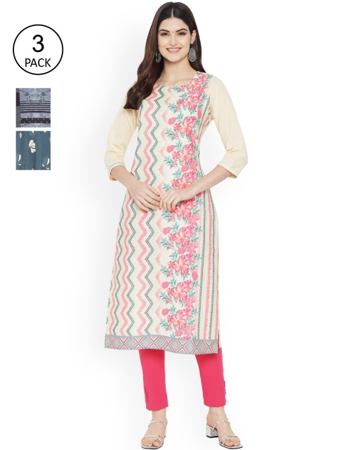 Ethnic basket Women Multicoloured Floral Embroidered Keyhole Neck Floral Crepe Kurta, Multi
Ethnic basket Women Multicoloured Floral Embroidered Keyhole Neck Floral Crepe Kurta, Multi
