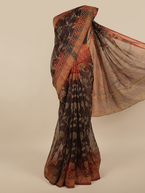 Pothys Brown Floral Printed Poly Chiffon Saree
Pothys Brown Floral Printed Poly Chiffon Saree