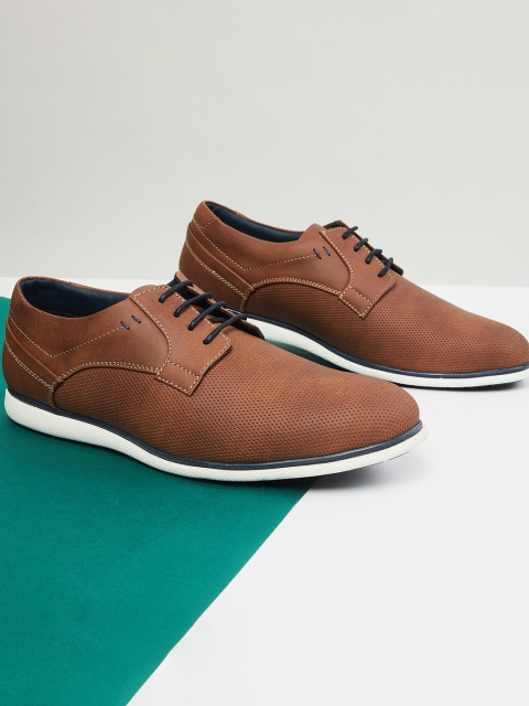 max Men Tan PU Casual Derbys