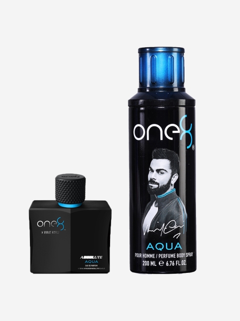 One8 by Virat Kohli Men Aqua Perfume Body Spray & Absolute Aqua Eau de Parfum, Black
One8 by Virat Kohli Men Aqua Perfume Body Spray & Absolute Aqua Eau de Parfum, Black