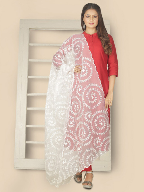 Sanwara Women White Ethnic Motifs Embroidered Organza Dupatta
Sanwara Women White Ethnic Motifs Embroidered Organza Dupatta