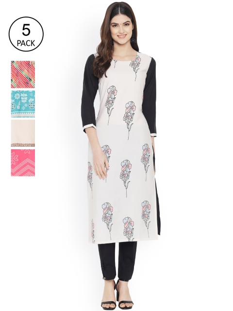 Ethnic basket Women Multicoloured Floral Embroidered Gotta Patti Floral Crepe Kurta, Multi
Ethnic basket Women Multicoloured Floral Embroidered Gotta Patti Floral Crepe Kurta, Multi