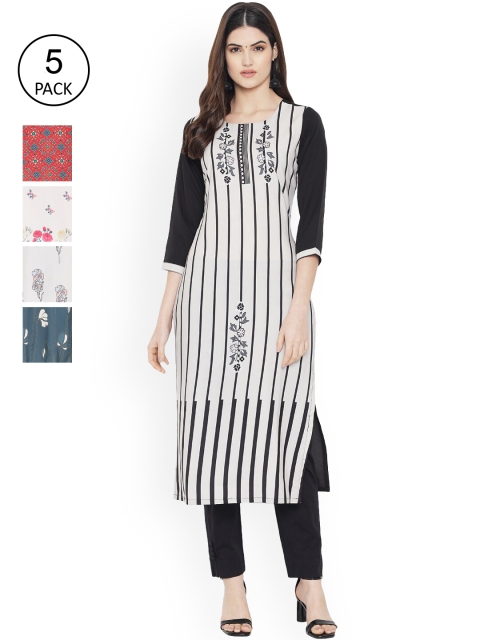 Ethnic basket Women Multicoloured Floral Embroidered Thread Work Floral Crepe Kurta, Multi
Ethnic basket Women Multicoloured Floral Embroidered Thread Work Floral Crepe Kurta, Multi