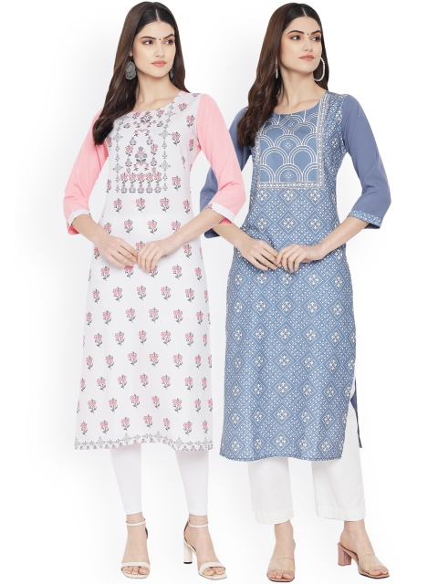 Ethnic basket Women Multicoloured Geometric Printed Flared Sleeves Floral Crepe Kurta, Multi
Ethnic basket Women Multicoloured Geometric Printed Flared Sleeves Floral Crepe Kurta, Multi