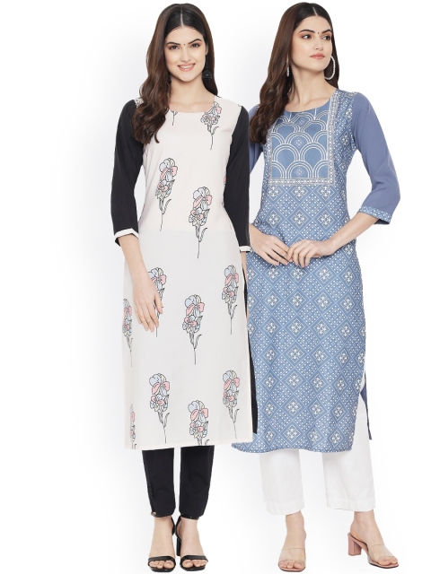 Ethnic basket Women Multicoloured Floral Embroidered Gotta Patti Floral Crepe Kurta, Multi
Ethnic basket Women Multicoloured Floral Embroidered Gotta Patti Floral Crepe Kurta, Multi