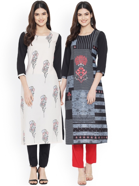 Ethnic basket Women Multicoloured Tribal Printed Thread Work Floral Crepe Kurta, Multi
Ethnic basket Women Multicoloured Tribal Printed Thread Work Floral Crepe Kurta, Multi